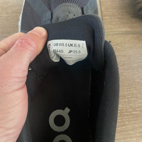 ON running black with light blue sole - Picture 1 of 4
